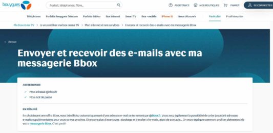 Messagerie Bbox de Bouygues Telecom