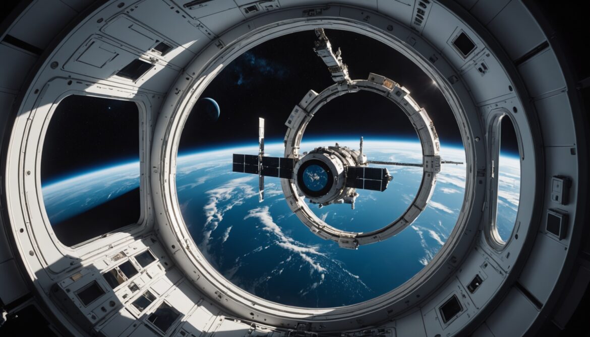 Vue d'artiste d'une station spatiale privée en orbite terrestre basse