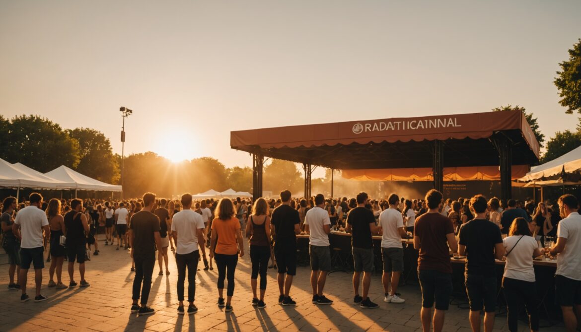 Concert en plein air pendant la Fête de la musique sous canicule