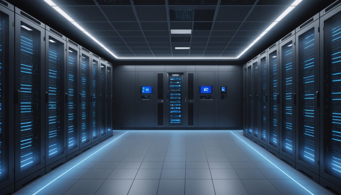 Data center moderne illustrant la souveraineté numérique européenne