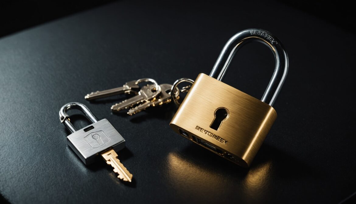 Cadenas et portefeuille matériel de cryptomonnaies symbolisant la sécurité face aux agressions physiques