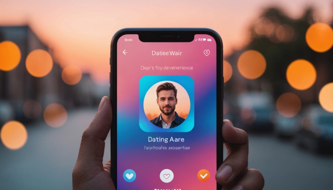 Smartphone affichant un profil d'application de rencontre avec un badge de vérification