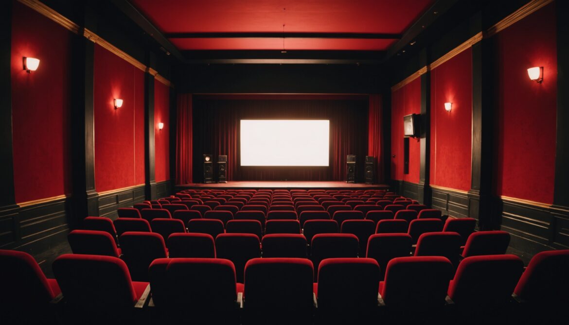 Salle de cinéma vide illustrant le financement de la production française