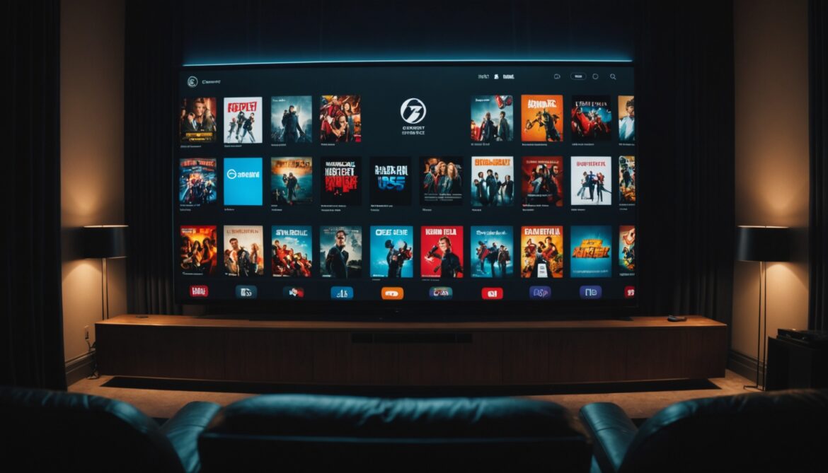 Illustration d'une salle de cinéma et d'un écran de streaming, symbole de la chronologie des médias