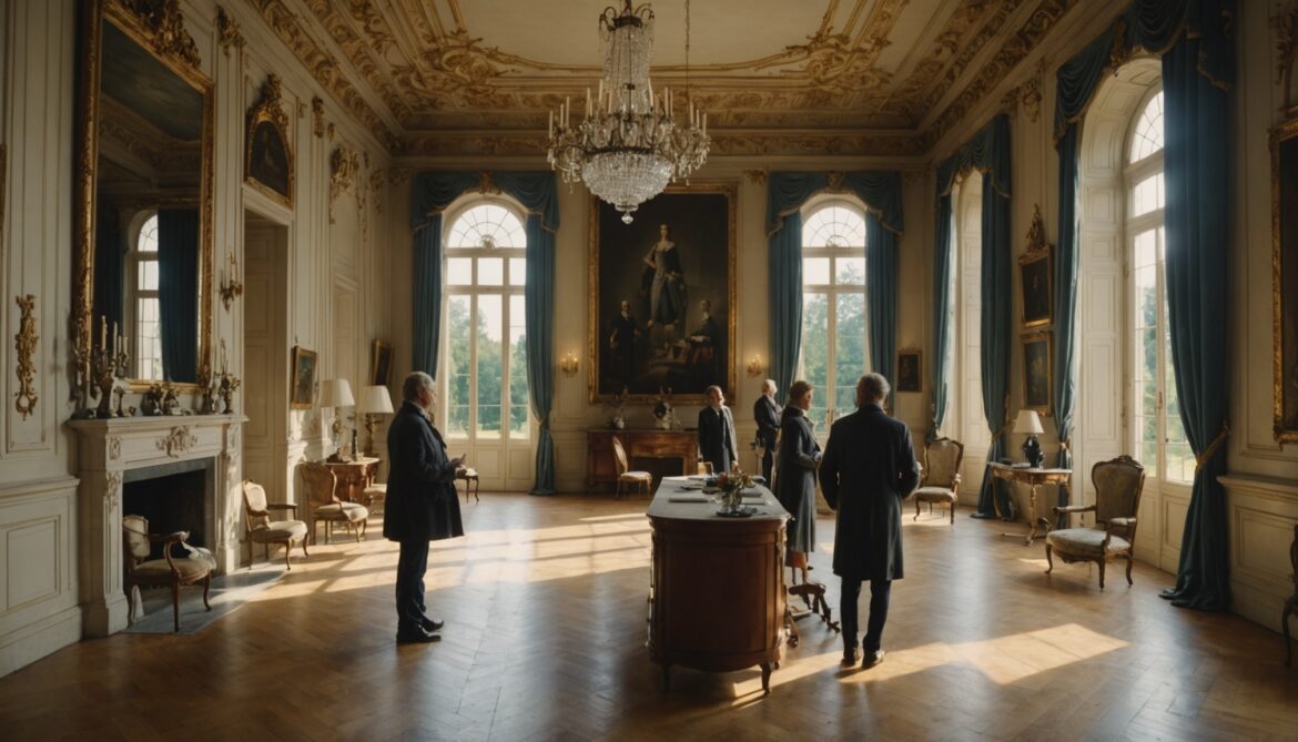 Intérieur d'un château historique français ouvert au public lors des Journées européennes du patrimoine