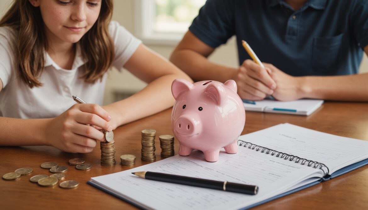 Collegiens participant a un atelier d'education financiere avec budget et epargne