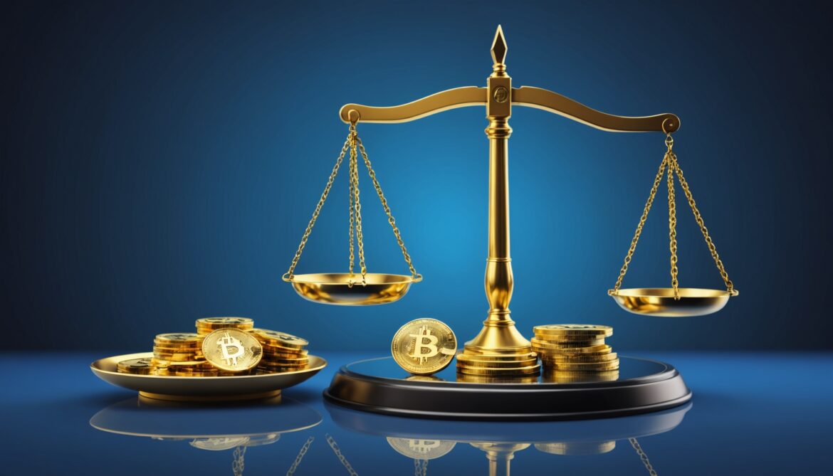 Illustration générée par IA : fisc et saisie de cryptomonnaies sur une plateforme d'échange