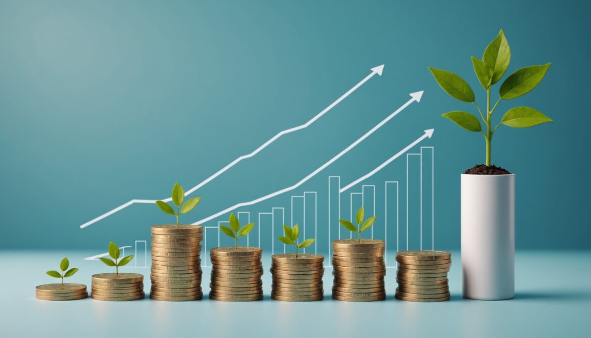 Illustration générée par IA représentant l'investissement en bourse et l'épargne via un PEA